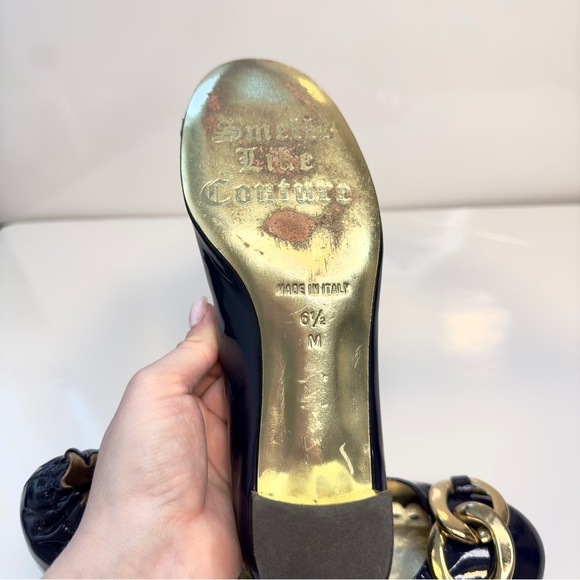 Juicy Couture smells like couture flats ballet gold hardware size 6.5 - Picture 4 of 5